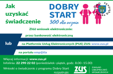 Czytaj więcej: Dobry Start od ZUS