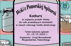 Czytaj więcej: Zapraszamy do udziału w Konkursie na najlepszy produkt lokalny pn. „Weki z Pomorskiej...