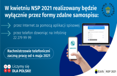 Czytaj więcej: W kwietniu NSP będzie realizowane wyłącznie zdalnie!