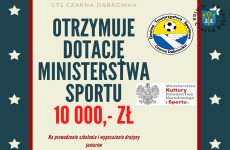 Czytaj więcej: GTS Czarna Dąbrówka z dofiannsowaniem z Ministerstwa Sportu