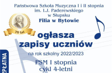 Czytaj więcej: Nabór do bytowskiej filii Państwowej Szkoły Muzycznej w Słupsku