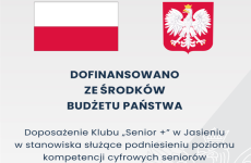 Czytaj więcej: „Doposażenie Klubu „Senior +” w Jasieniu w stanowiska służące podniesieniu poziomu...